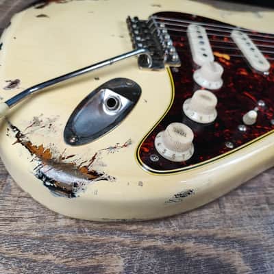 MyDream Partcaster Custom Built - Aged White over Sunburst Hepcat L-Series image 7