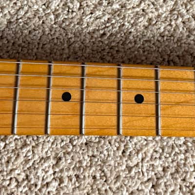 Fender Vintera '50s Stratocaster Modified with Maple Fretboard 2021 Model with 75th stamp in 2-Color Sunburst image 11