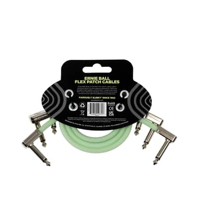 Ernie Ball 6476 Flex Patch Cable Glow In Dark 30.48 Cm 3 Pk image 2