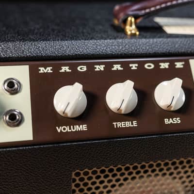 Magnatone Kingston 12W 1x12” Combo Amp w/ Reverb – Black w/ Brown Grill image 3