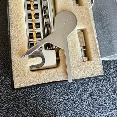 Schaller 455 Bridge/Tailpiece Chrome- NOS New Old Stock — Made in Germany Complete w/ Original Box image 4