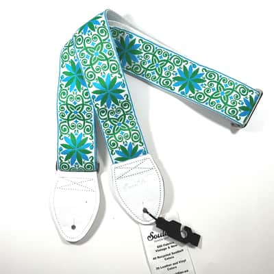 Souldier Guitar Strap (soldier) - Dresden Star - Turqoise - Handmade - Fabric Bild 1