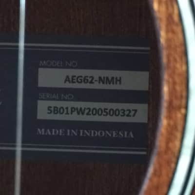 Fair Ibanez AEG62 AEG Series Acoustic-Electric Guitar, Natural Mahogany Hi-Gloss image 12