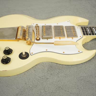 2020 Gibson Jimi Hendrix '67 SG Custom, Aged Polaris White image 7