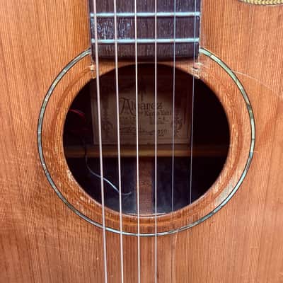 Vintage Alvarez by Kazuo Yairi DY-1 Acoustic Electric Guitar with Gig Bag Made in Japan 1990 image 8