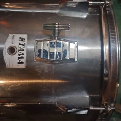 Tama Rockstar (Made in Japan) 13"(diameter) x12"(depth) Rack Tom 1980's - Brushed Misty Metal image 7