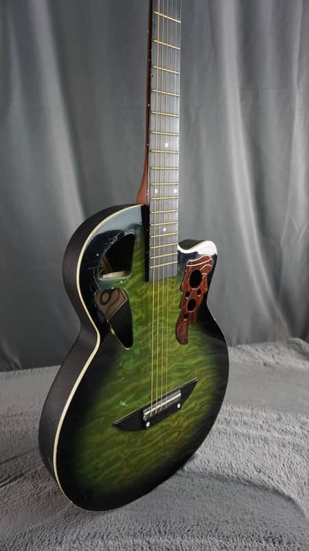 Nikko Guitar 3823 - Quilted Green Acoustic Guitar image 1