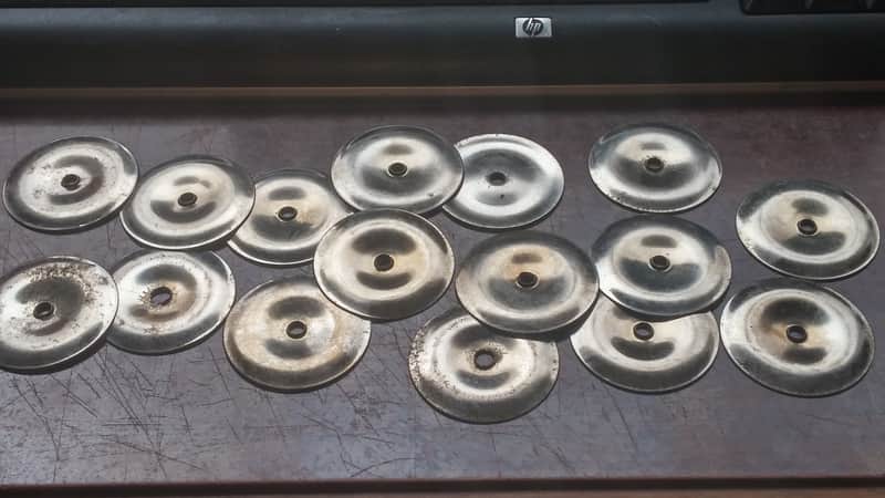 Ludwig VINTAGE TAMBOURINE JINGLES 8 Pairs / Bronze / NICKEL Toning image 1
