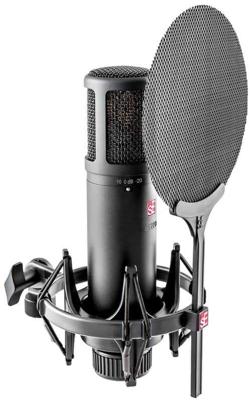 Se Electronics sE2200 Condenser Recording Microphone+Shockmount+Pop Filter image 1
