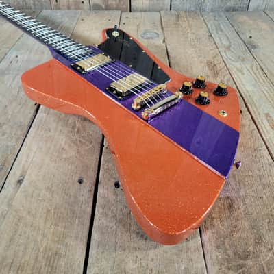 Kauer Banshee Custom Firebird Baritone - Tangelo Orange and Deep Purple Flake image 12