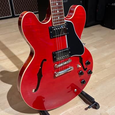 Gibson - Memphis ES-335 Dot Cherry AAA Figured Maple w/ PRO Headstock Repair OHSC & COA (2012) - USED image 5