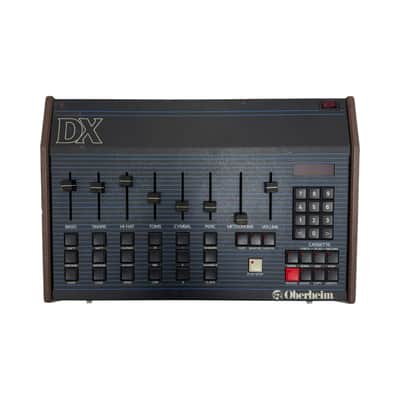 Oberheim DX 6-Voice Drum Machine 1981 - Blue with Wood Sides image 2