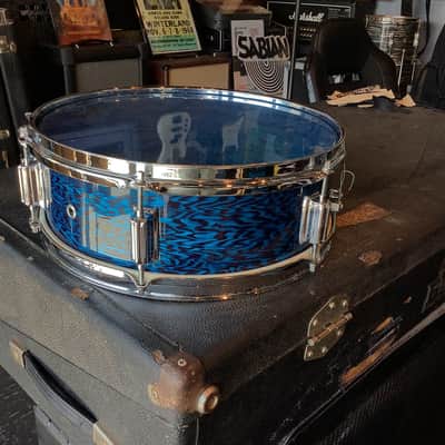 Roger’s Luxor Script 1967 Snare -5 x 14- Blue Agate - #731 image 4