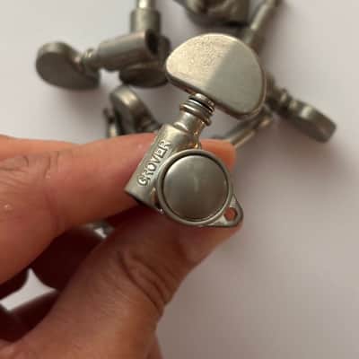 Set of 6 Milk Bottle Grover Rotomatic Aged Nickeltuners w/bushings and screws Gibson, Les Paul, relic | 59 Parts image 6