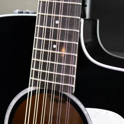 Taylor 250ce Plus BLK Doce Doble Acoustic/Electric Guitar - Black with Aerocase image 10