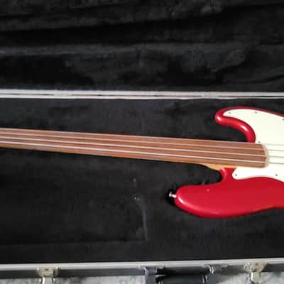 Fender 79 P-BASS USA neck With Stereo JAZZ Body 1979 Red image 6