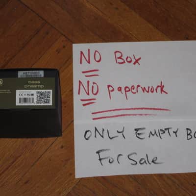 rarely handled, near A+ MXR EMPTY BOX ONLY for M81 Bass Preamp (NO pedal / NO paperwork) from mid 2010s to 2020s - BOX: Black Cardboard / LABEL: Dark Olive Green & Cream / GRAPHIC: Silver image 1