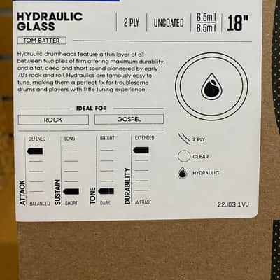 Evans TT18HG Hydraulic Glass Drum Head - 18" image 2