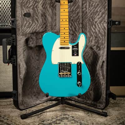 Fender American Professional II Telecaster Electric Guitar - Miami Blue with Hardshell Case image 11