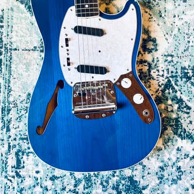 Fender Thinline Mustang MG/HO 2012 Trans Blue | Reverb