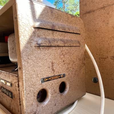 1959 Elpico Tube Amp Set, AC85 + Matching Tube Radio + Speaker Cabinet image 10