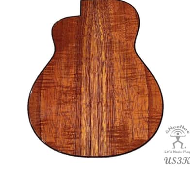 aNueNue Koa Bird US3K full Solid 4AAAA grade Hawaiian Koa Soprano ukulele image 3