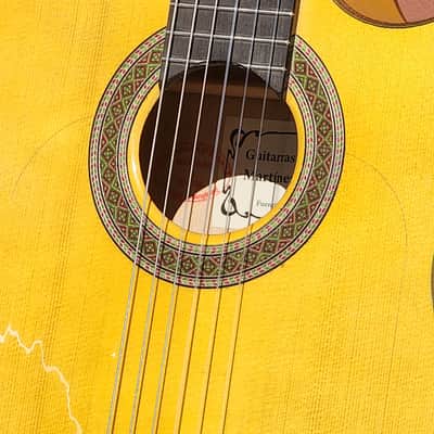 David Martinez Cabanillas Flamenco Guitar Cutaway Blanca with TWO Carlos Juan Amplification Systems!!! image 5