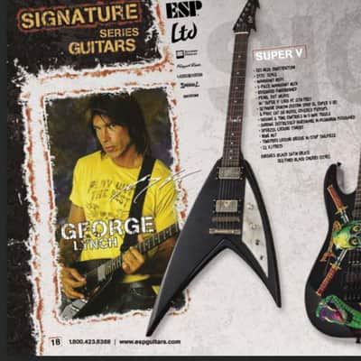 ESP  Super V  George Lynch Custom Shop BRAHMA 2006 - STBC See Thru Black Cherry Rare ! image 13