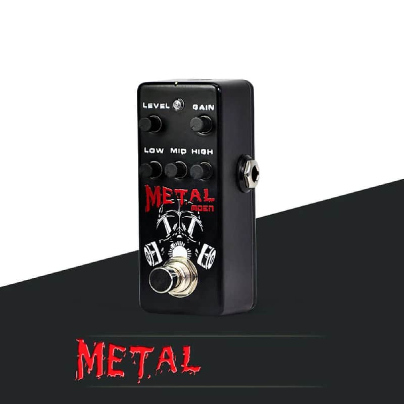 MOEN MN-MT MINI Metal Guitar Effect Pedal, Metal Distortion Level Gain Low Middle High Guitar image 1