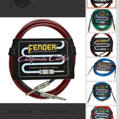 Fender California Series, 10’ California Cable - Candy Apple Red -  099-0410-009 - Mid-90’s - Discontinued image 13