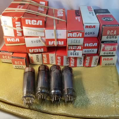 RCA Matched Pair (2) 6GK6 tNOS AT1000 TESTED Vacuum Tubes different pinout EL84 power pentode 1958-1977 image 1