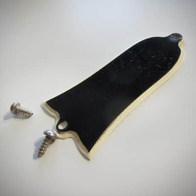 Gibson Truss Rod Cover Authentic Vintage Part Circa-1960-Black Plastic image 4