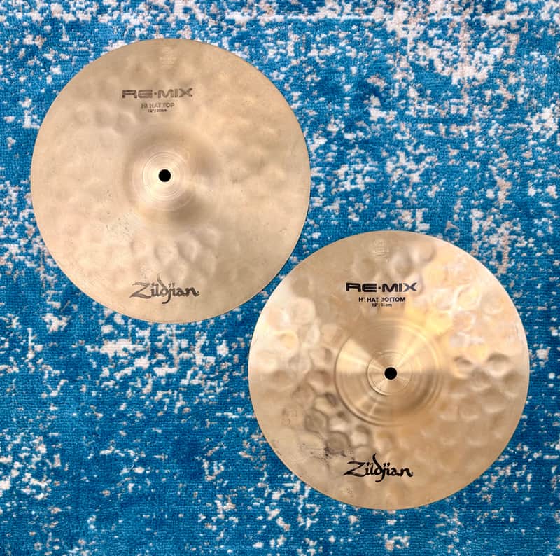 1998 12” Zildjian REMIX HIHATS 679g 820g image 1