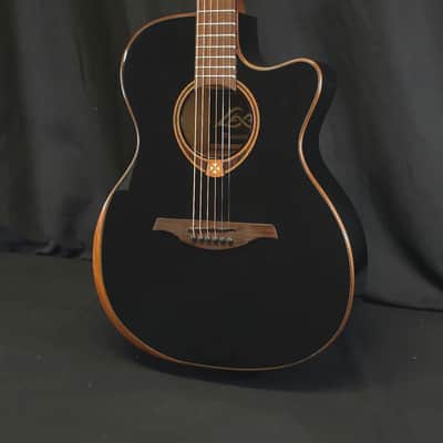 Lag Tramontane T118ABCE-BLK Acoustic Electric Guitar w/ Gig Bag image 3