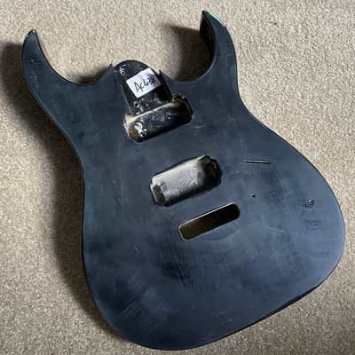 HH Basswood Black Double Cutaway Guitar Body image 1