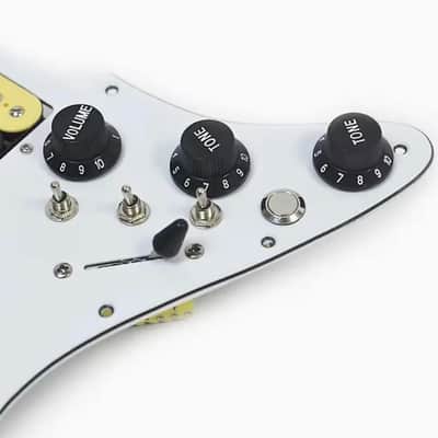 Left Hand Strat Style Guitar SSH Loaded Prewired Pickguard with Multi Switches Wiring image 2