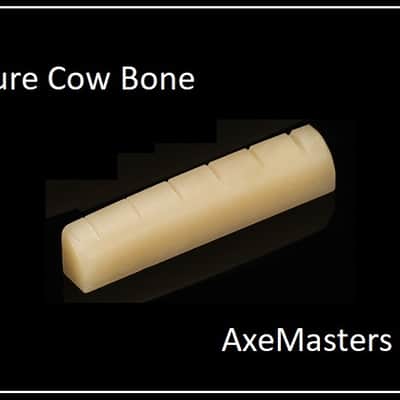 AxeMasters 40mm / 1 9/16" UNBLEACHED BONE Slotted Nut handmade for VINTAGE GIBSON Guitar - replacement upgrade project Bild 2