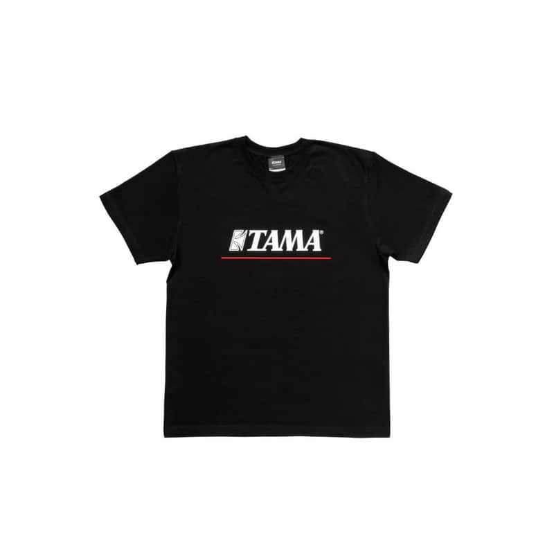Tama Logo T-Shirt Black w/Red Line Small image 1