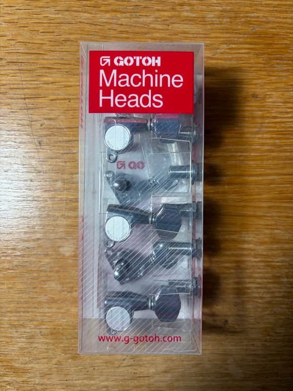 Gotoh SG360-05 Chrome Tuners 6-in-line Machine Heads with Oval Buttons image 1