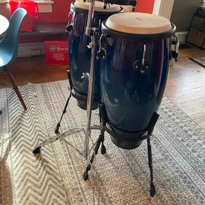 Schalloch Percussion Conga & Bongo Set Blue Burst image 5