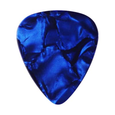 Celluloid Dark Blue Pearl Guitar Or Bass Pick - 0.46 mm Light Gauge - Thin 351 Shape - 3 Pack New image 1