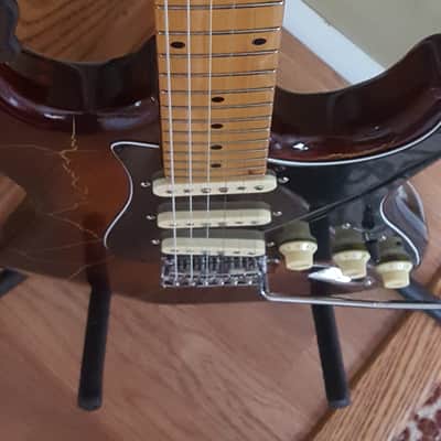 Logtown Guitars Custom Strat Style 2020 Tobacco/Rootbeer Gold Burst Lightning, image 11