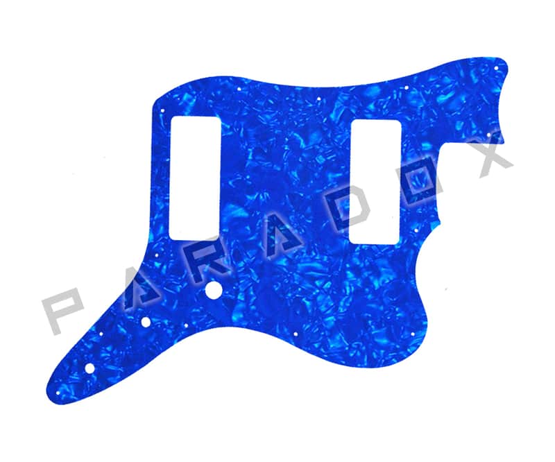 Custom Pickguard For 2023 - 2025 Harley Benton JA-Baritone - Blue Pearl/White/Black/White .090" image 1