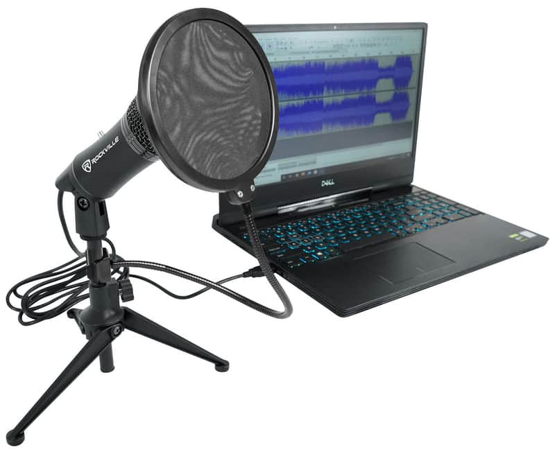 Rockville Z-STREAM USB Computer Home Studio Recording Microphone w/ Pop Filter image 1
