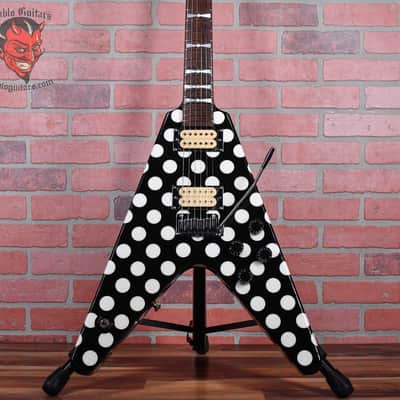 Jackson USA Randy Rhoads Tribute Flying V Black With White Polka Dots 1999 w/OHSC image 1