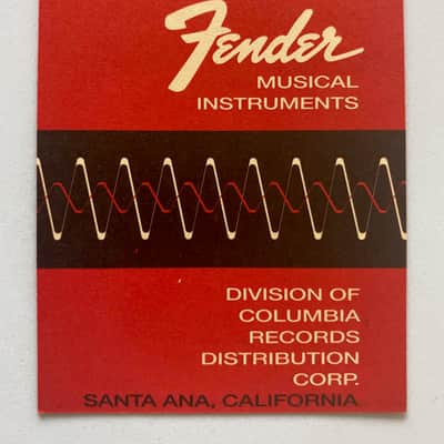Original 1965-1970 Fender Hang Tag 10/10 Condition Case Candy RARE NOS Strat Tele or Amp image 3