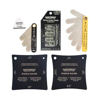 MusicNomad Precision 6 pc. Guitar Setup Gauge Tool Set (MN604) image 8