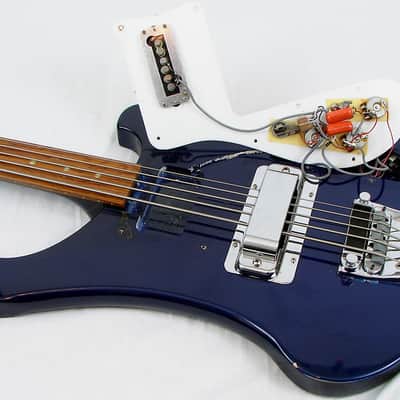 1987 Rickenbacker 4003 5 String Fretless Midnight Blue SUPER RARE! image 11