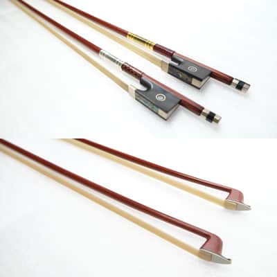 4/4 Violin Bow Brazilwood Stick Mongolian Horsehair Ebony Frog w/ Abalone eye image 8