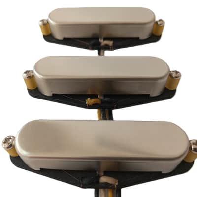 Stratocaster HOT Pickups SET RAW NON-PLATED Nickel-Silver Covers Hand Wound Q Custom Strat image 3
